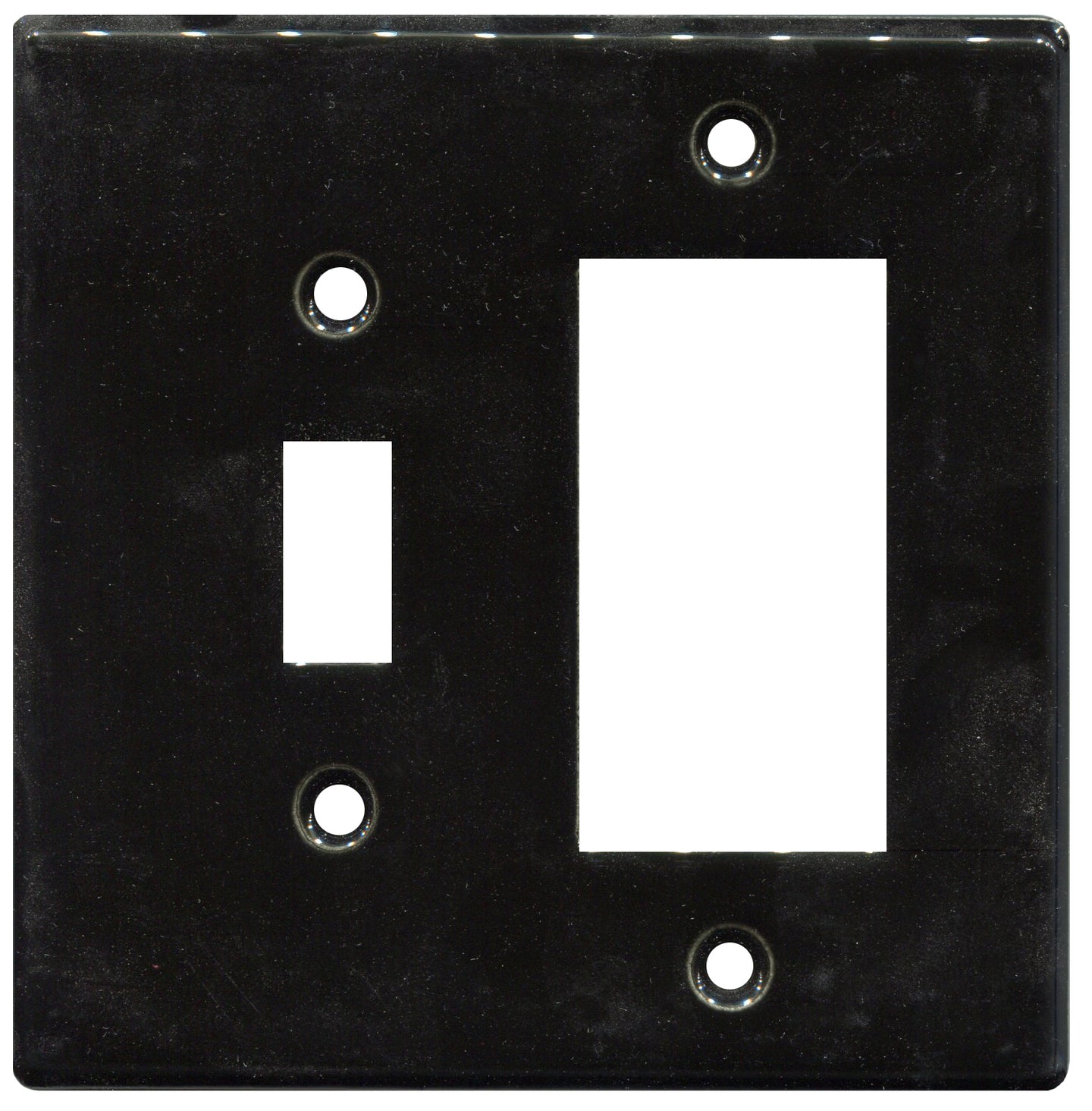 Black GFI/single switch ceramic plate